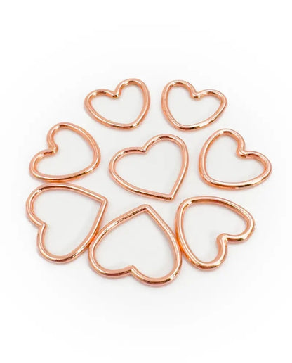 Herzförmige Maschenmarkierer Rose Gold in runder Aufbewahrungsbox, günstig in Hamburg kaufen