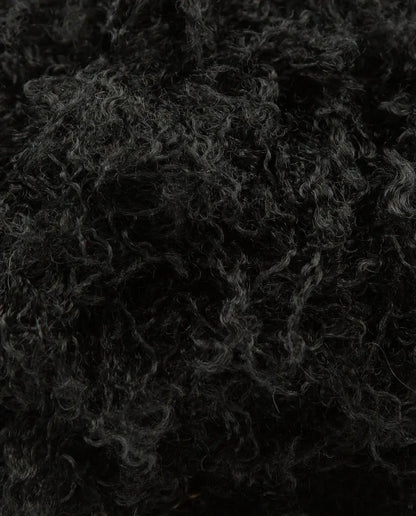 Detailansicht der Farbe Schwarz von Phil Sibéria mit weichem, lockigem Flor