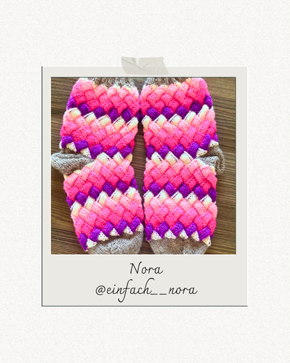 Entrelac Socken — Strick & Glück (Anleitung)