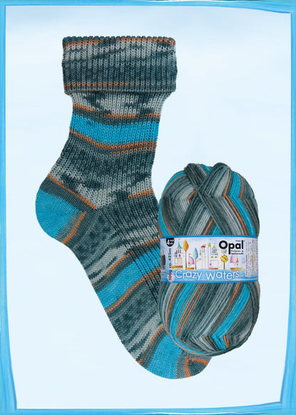 Crazy Waters - 4-ply sock yarn 