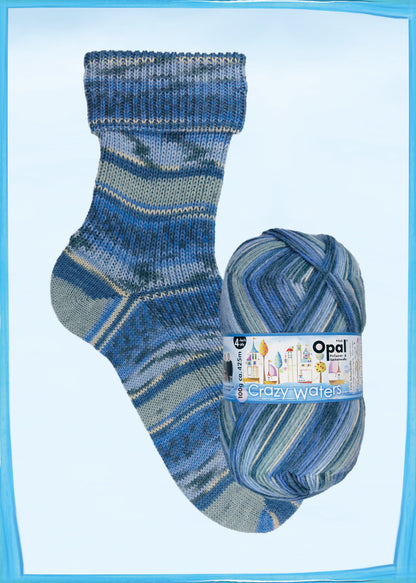 Crazy Waters - 4-ply sock yarn 