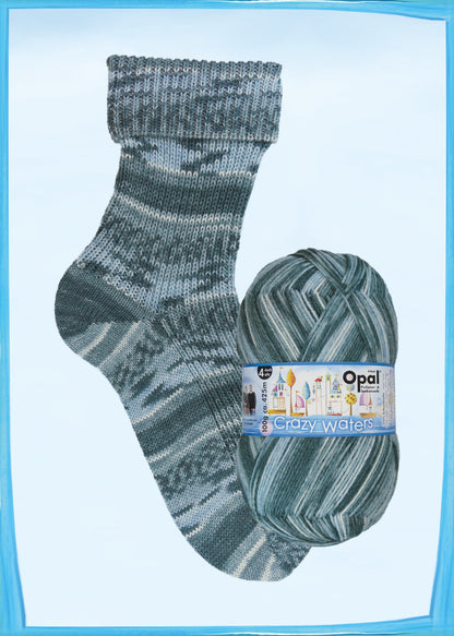 Crazy Waters - 4-ply sock yarn 