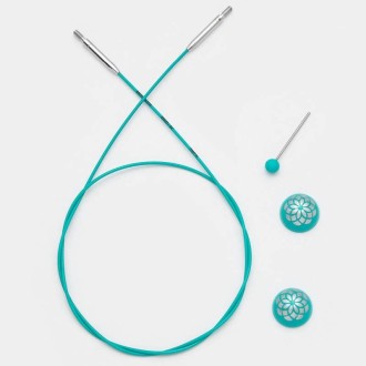 Cable and end caps for needle tips from knit pro