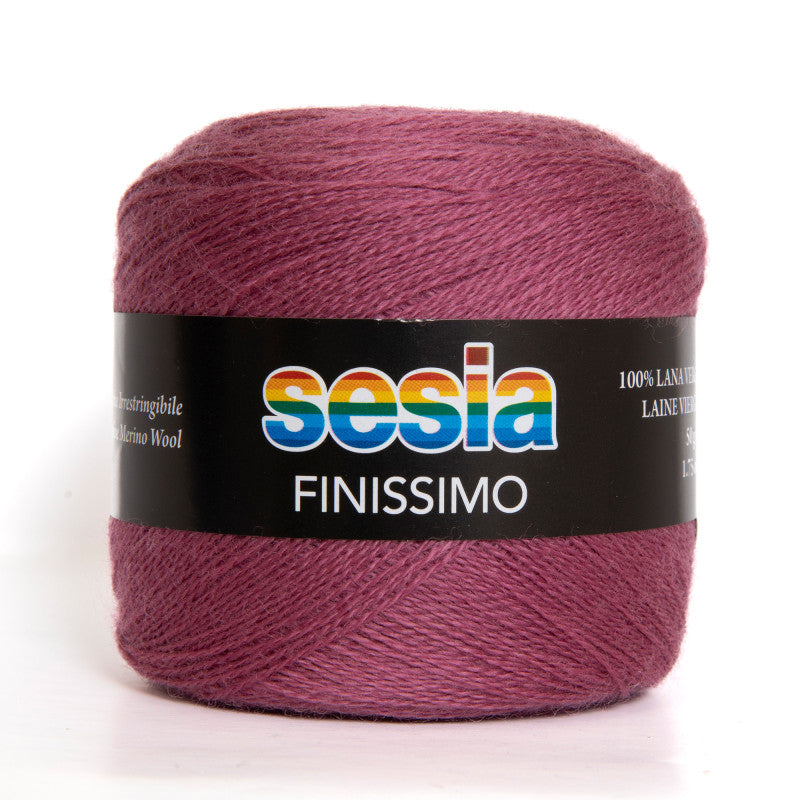 Sesia Finissimo Lace in warmem Lachs — hauchdünner Merino Extrafine Begleitfaden, Made in Italy.