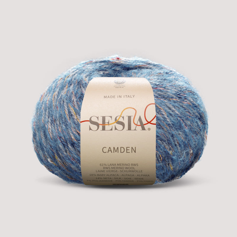 Sesia Camden Farbe 1765 – hellblaues Merinogarn mit Seide für leichte Damenpullover und Frühjahrsmodelle