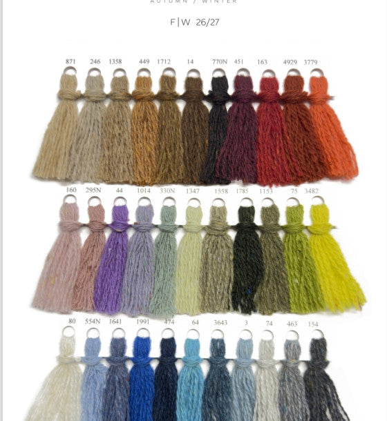 Farbpalette Sesia Scotland 2 – Merinowolle in zahlreichen Tweed-Farbtönen