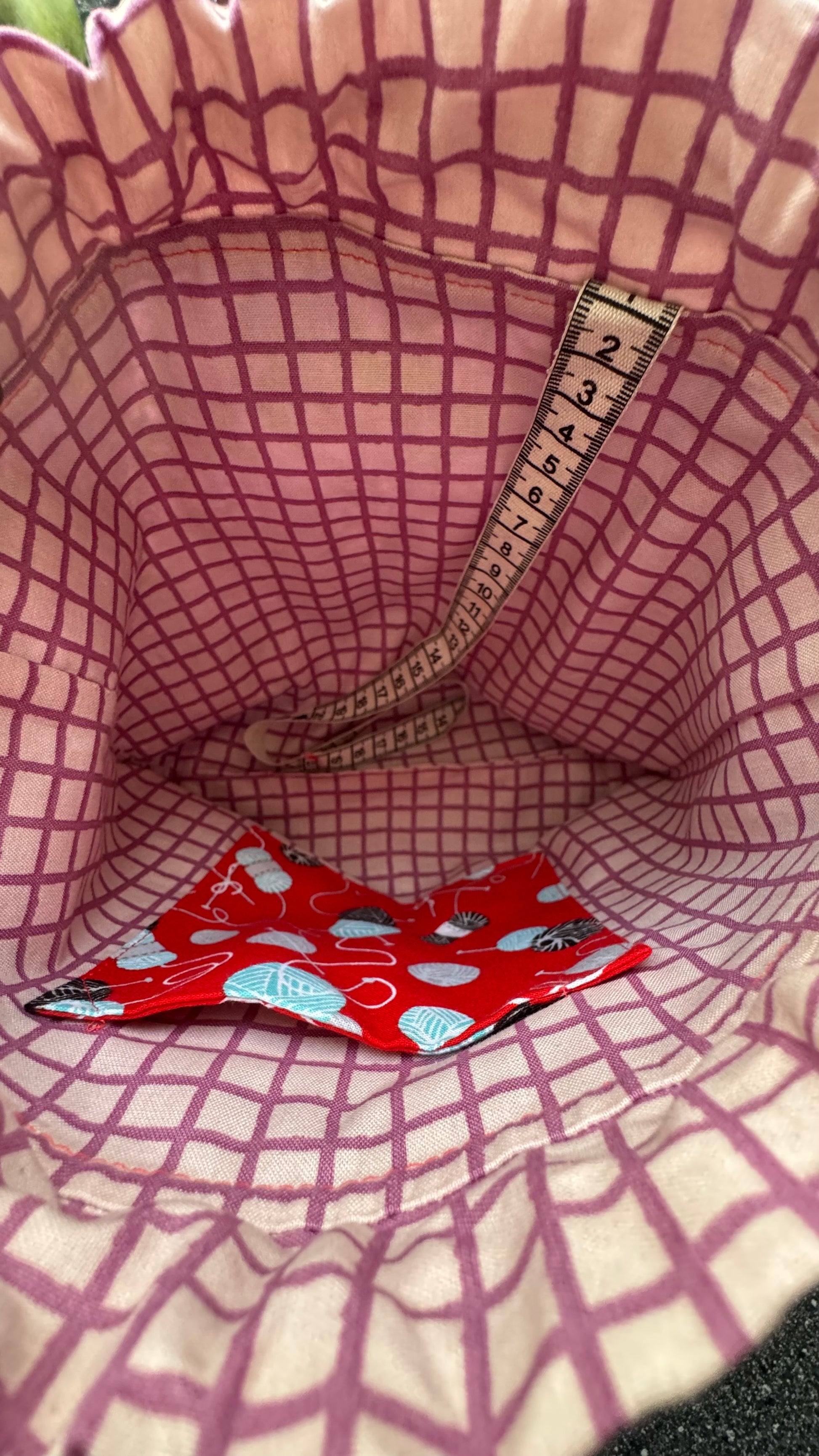 Handgemachte Stricktasche Lavendel Baumwolle Projektbeutel kaufen