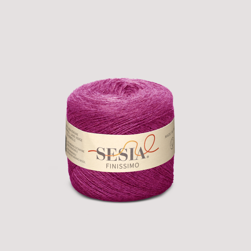Sesia Finissimo Lace in warmem Kupfer — 100% Merino Extrafine für Schals, Tücher und Accessoires.