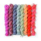 Regenbogenreise – Mini Farbset für Entrelac & Streifen (8×20 g handgefärbt)