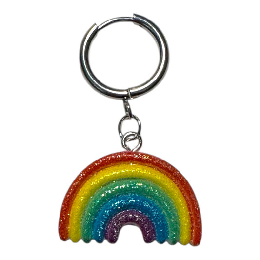 Regenbogenfarbener Maschenmarkierer mit Glitzer für dicke Nadeln bis 10 mm
