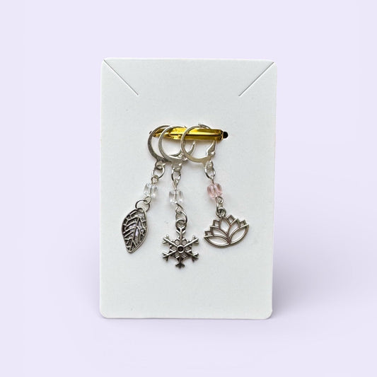 Maschenmarker Set Blatt Schneeflocke Lotus Strickmarker öffnbar kaufen Hamburg