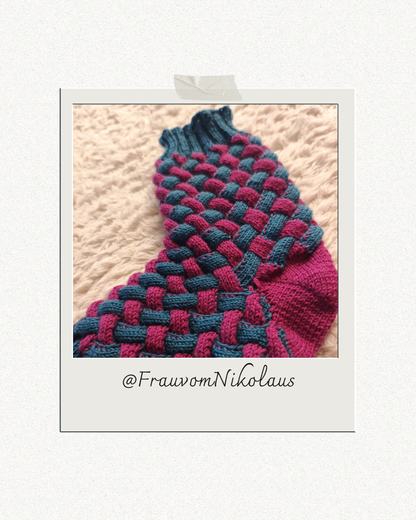Entrelac Socken — Strick & Glück (Anleitung)
