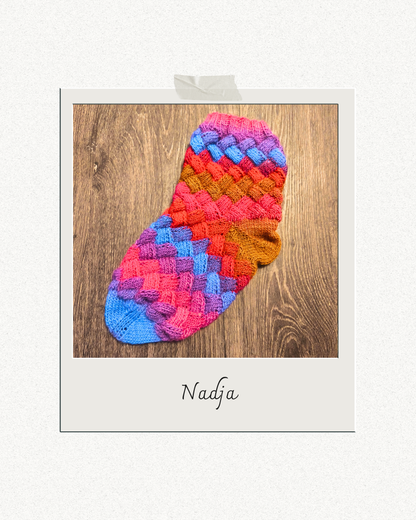 Entrelac Socken — Strick & Glück (Anleitung)