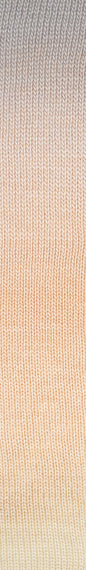 Gestricktes Farbverlaufsmuster in Farbe 800 — von hellem Grau oben nach zartem Apricot-Weiß unten, gleichmäßiger Übergang.