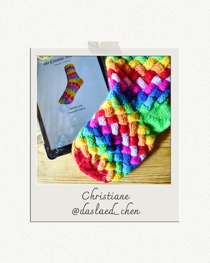 Entrelac Socken — Strick & Glück (Anleitung)
