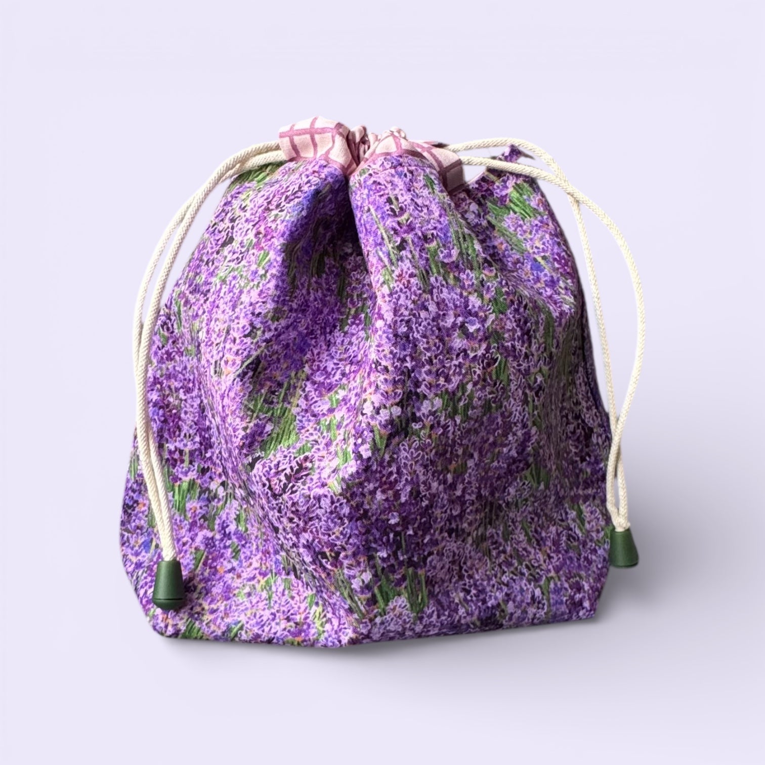 Projektbeutel Lavendel Stricktasche Baumwolle handgemacht Hamburg kaufen