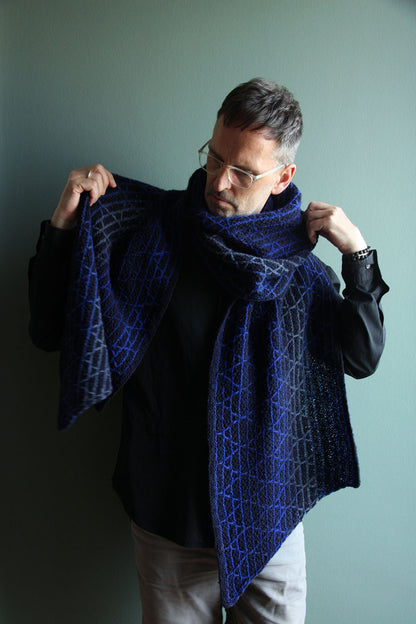 Garn-Kit BLUE HOUR SCHAL von ANDREAS RUTHEMANN