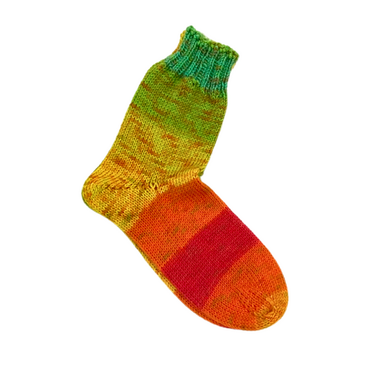 Kindersocken mit Seide- handgestrickt, Gr. 26-29