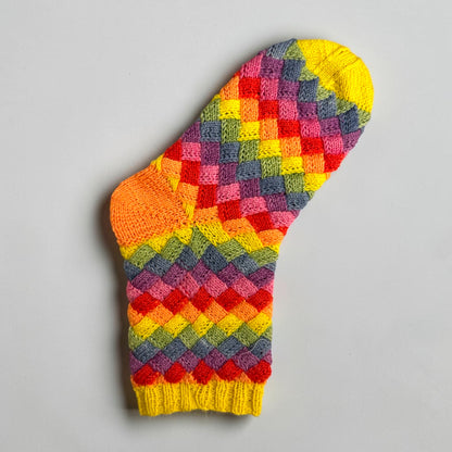 Entrelac Socken — Strick & Glück (Anleitung)