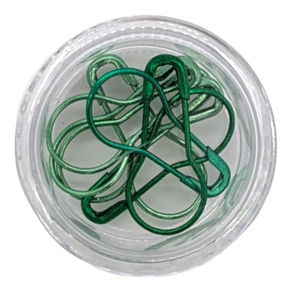 Elegant metal knitting markers with plastic container