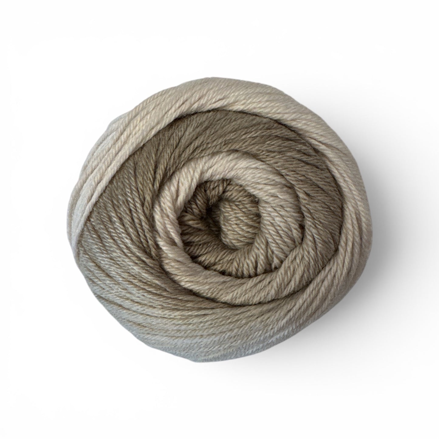 Rückseite des Ferner Wolle Etiketts — „Weiches Gold Österreichs", Pflegehinweise, 100g / 420m, Made in Austria.