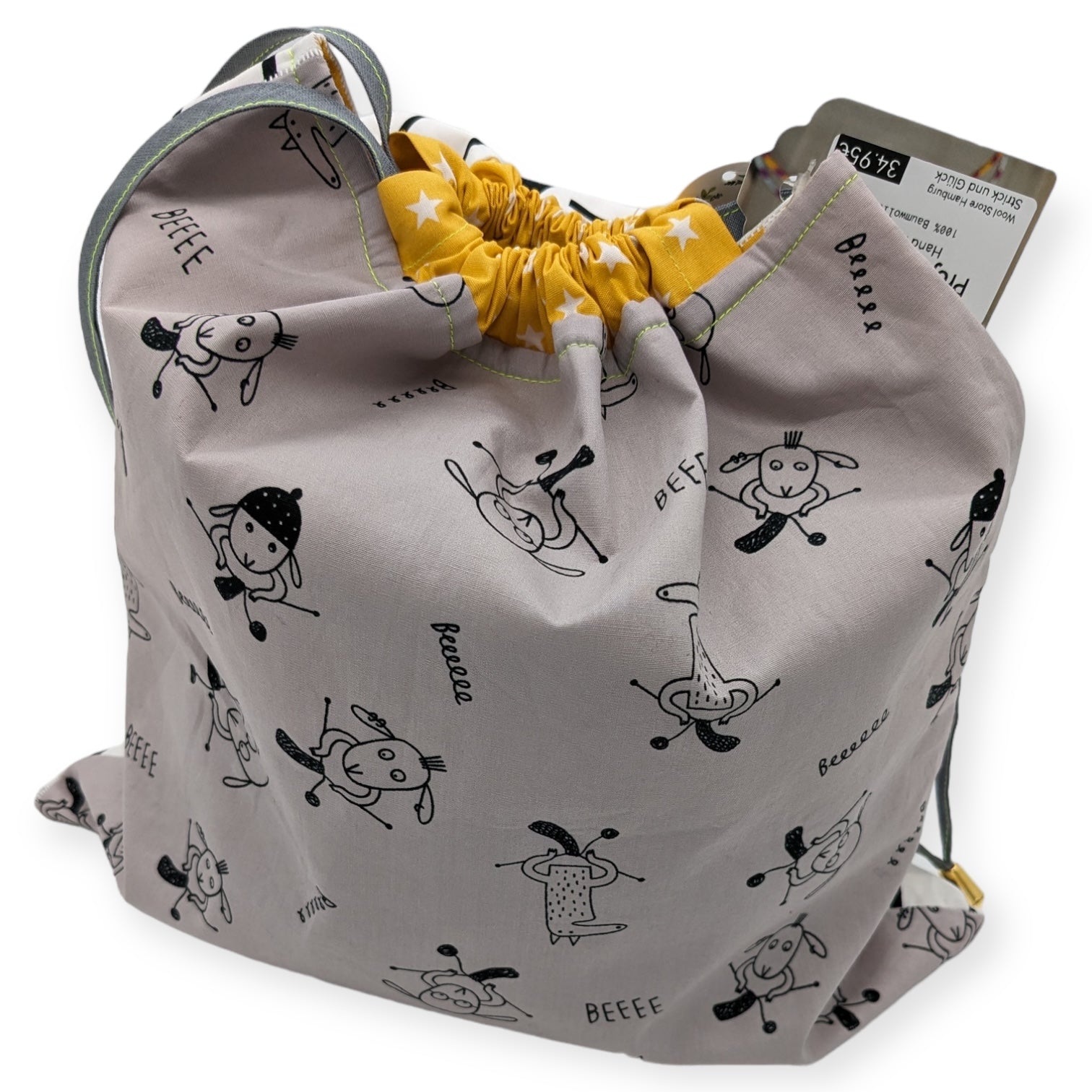 projekt tasche für strickzeug	Projekttasche "Buuu..."