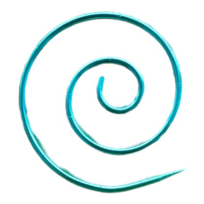 Spiral-shaped cable needle made of aluminum