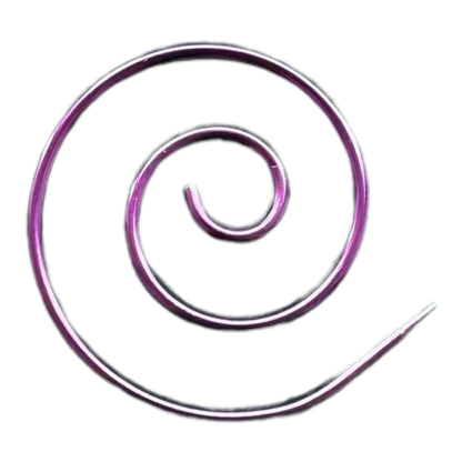 Spiral-shaped cable needle made of aluminum