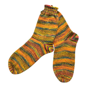 Handgestrickte Socken aus handgefärbter Wolle – Größe 38/39 Geschenk 