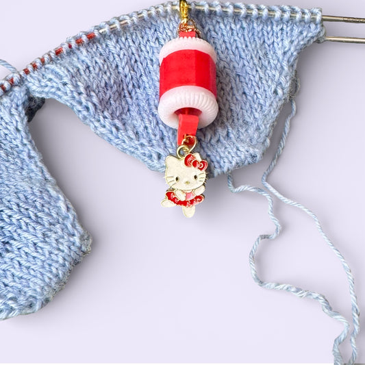 2-in-1 Reihenzähler und Maschenmarker Katze Wassermelone Strickzubehör kaufen