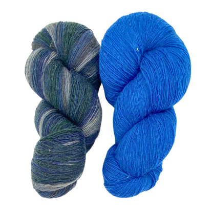 Yarn kit BLUE HOUR SCARF by ANDREAS RUTHEMANN