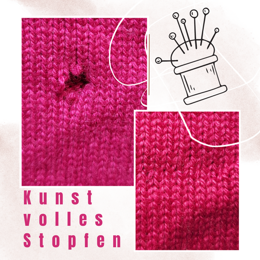 Workshop "Ein einfaches Loch kunststopfen - Nachhaltigkeitsedition" für nachhaltiges Stricken