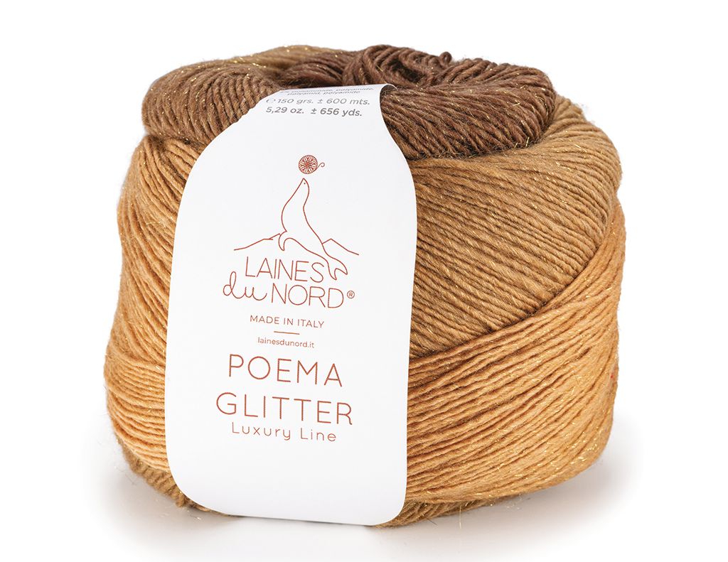 Laines du Nord Poema Glitter – Merinowolle im Dégradé mit Lurex-Glanz, Knäuel 150g