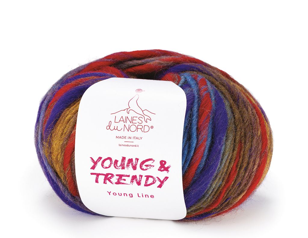 Laines du Nord Young and Trendy – Flammgarn Multicolor, Knäuel 100g