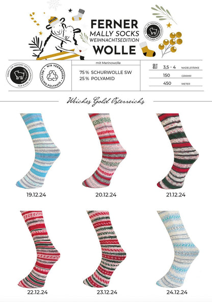 Mally Socks Christmas Edition - 2024 6-fold