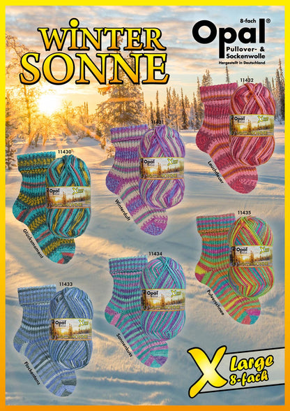 XLarge Winter Sun 8-ply sock yarn 