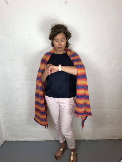 Mohair and silk stole - 70% Silkhair Mohair, 30% Silk 
