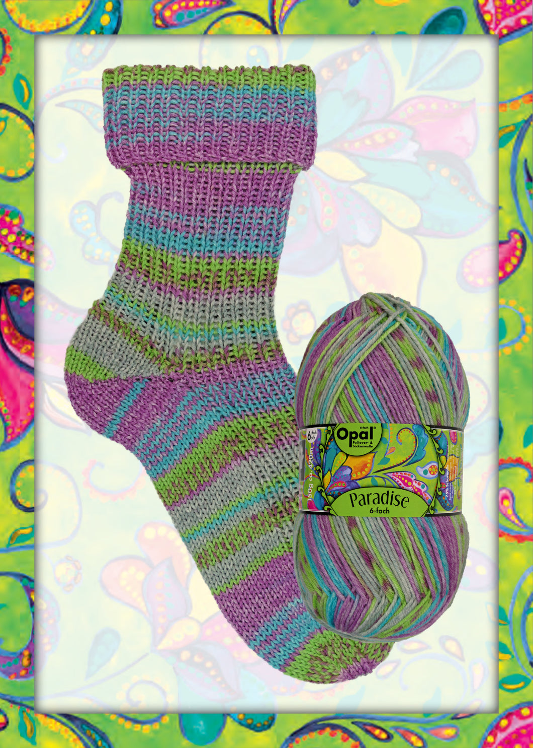 Paradise 6-fach - Opal l 150 gr / 420 m l 75% Schurwolle (superwash) / 25% Polyamid