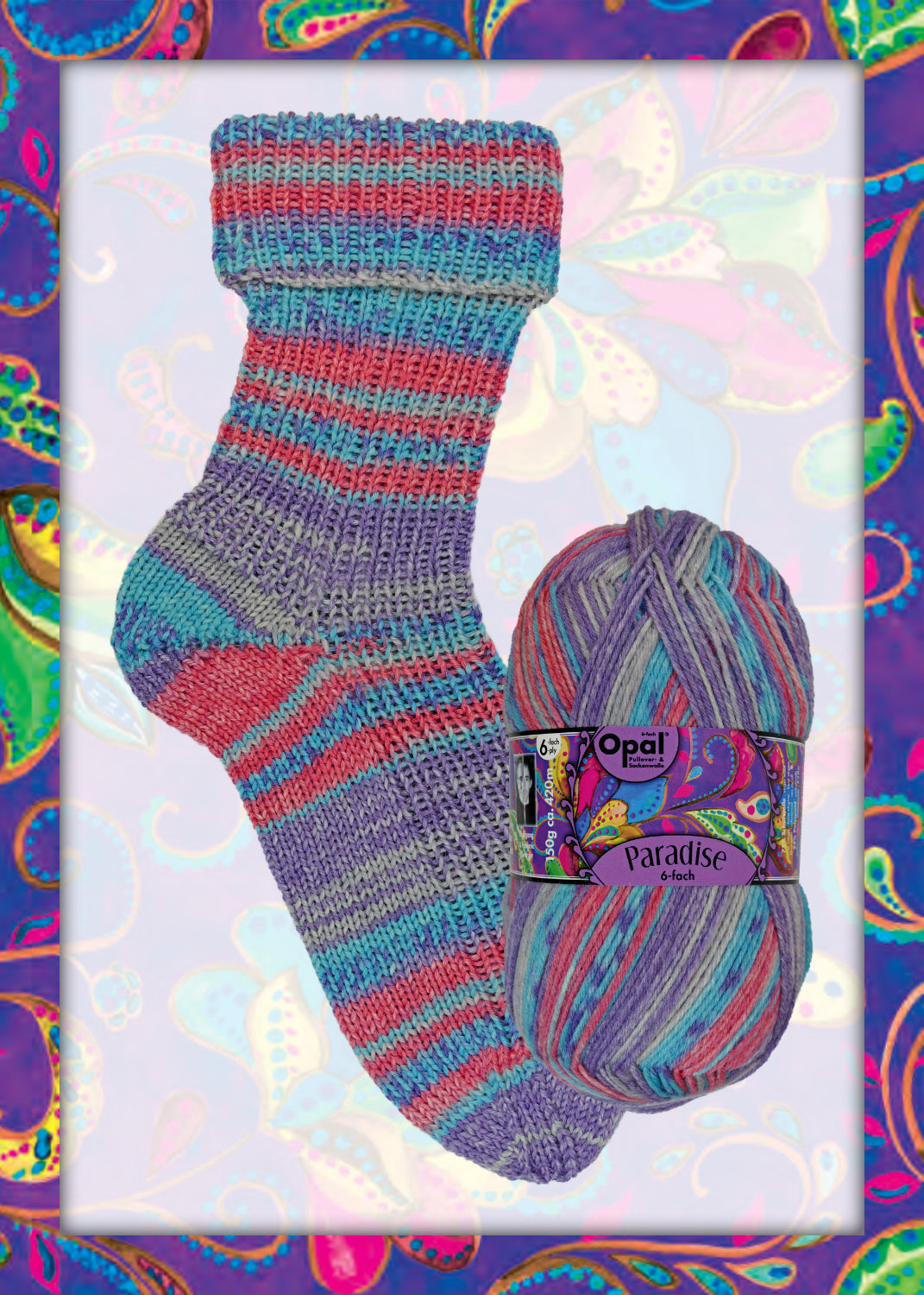 Paradise 6-fach - Opal l 150 gr / 420 m l 75% Schurwolle (superwash) / 25% Polyamid
