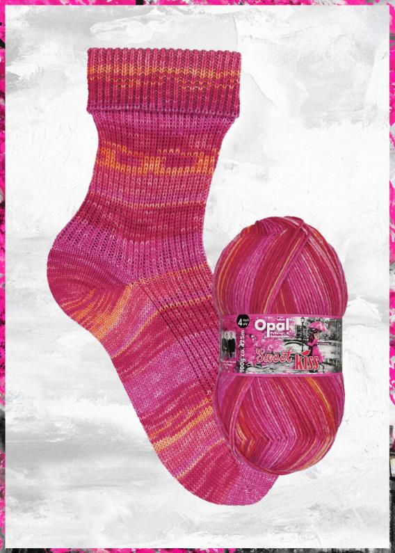 Wolle kaufen Hamburg	11266 - Herzklopfen	Opal Sweet Kiss Kollektion 4-fach Sockenwolle