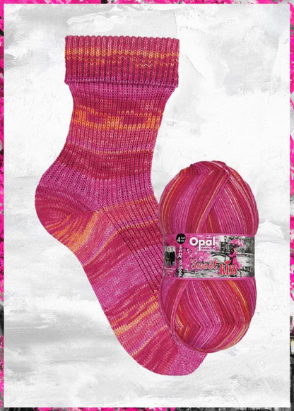 Wolle kaufen Hamburg	11266 - Herzklopfen	Opal Sweet Kiss Kollektion 4-fach Sockenwolle