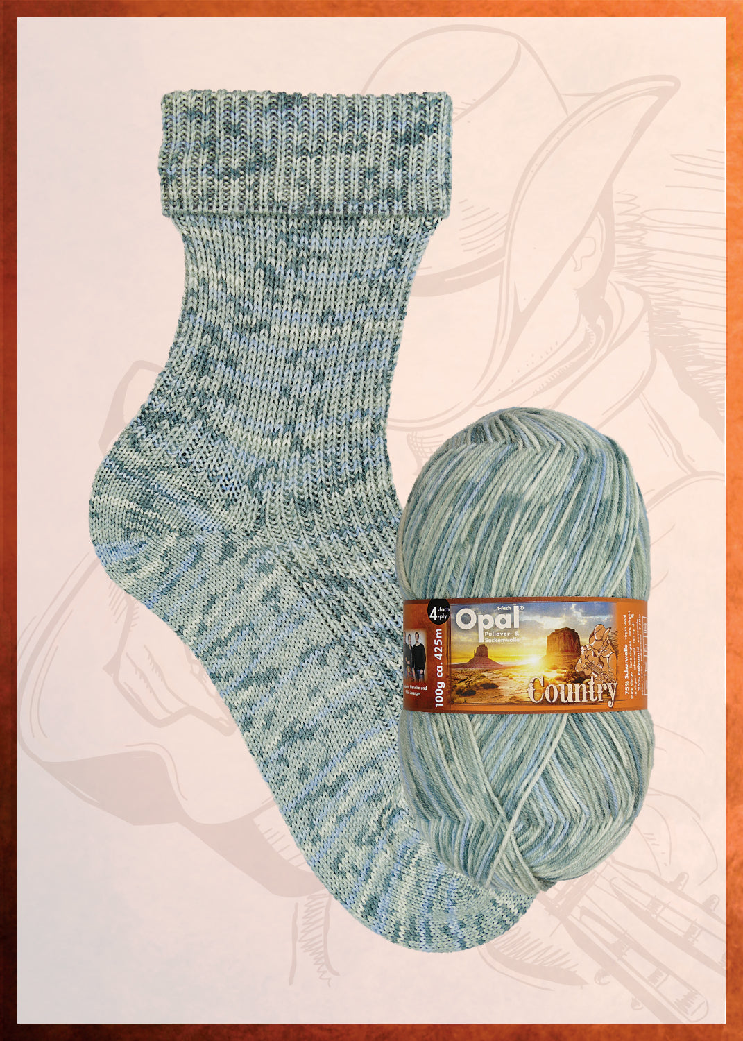 Wolle kaufen Hamburg	Opal Country 4-fach Sockenwolle