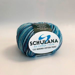 135 Merino-Cotton Print von Schulana -  53% Schurwolle  47% Baumwolle  50 g = ca. 135 m