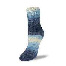 Laden Sie das Bild in den Galerie-Viewer, 1684 natur-hellblau-jeans Rellana Flotte Socke &quot;Funny Ball&quot; - 4-fädig Sockenwolle