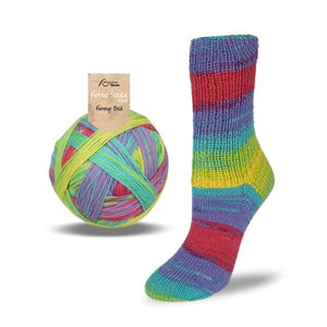 1685 multicolor Rellana Flotte Socke "Funny Ball" - 4-fädig Sockenwolle