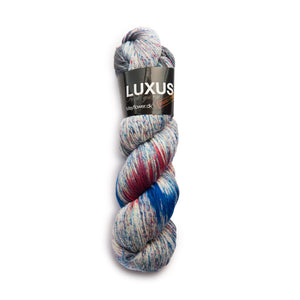 Luxus Sock Yarn Fr. 5107 - Mayflower, Handgefärbt, 75% Reine Schurwolle Superwash, 25% Nylon (Polyamid)