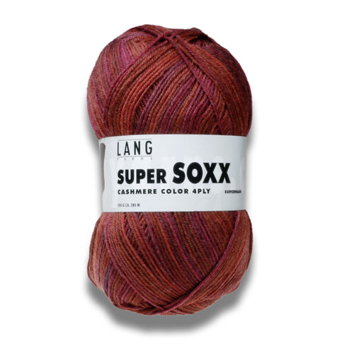 SUPER SOXX CASHMERE COLOR - Lang Yarns | 380/100|65% Schurwolle  Superwash  25% Polyamid  10% Kaschmir