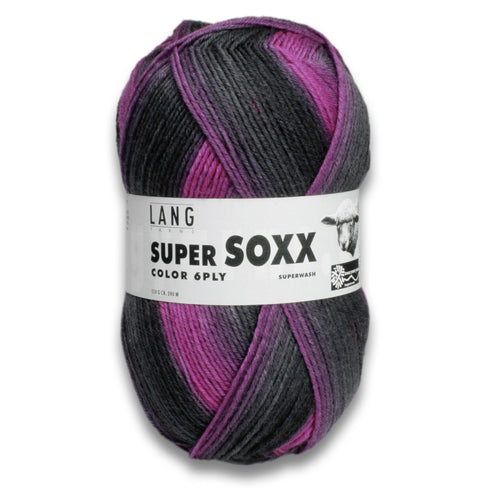 SUPER SOXX COLOR 6-FACH/PLY - Lang Yarns | 390/150|75% Schurwolle  25% Polyamid  Superwash
