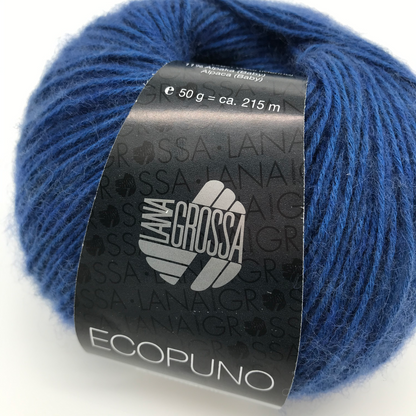 Ecopuno - Lana Grossa | 215/50 | 72 % Baumwolle  17 % Schurwolle (Merino)  11 % Alpaka (Baby)