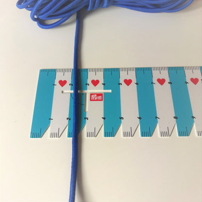 Rubber cord 3mm 7.4 m - dark blue, 40% latex, 60% polyester
